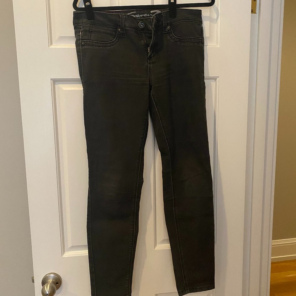 7 For All Mankind Black Skinny Jeans